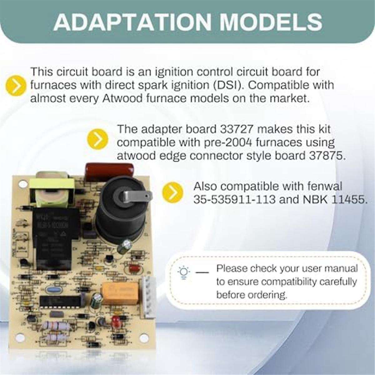 31501 33488 33727 RV Gas Furnace Ignition Circuit Control Board for Hydro Flame