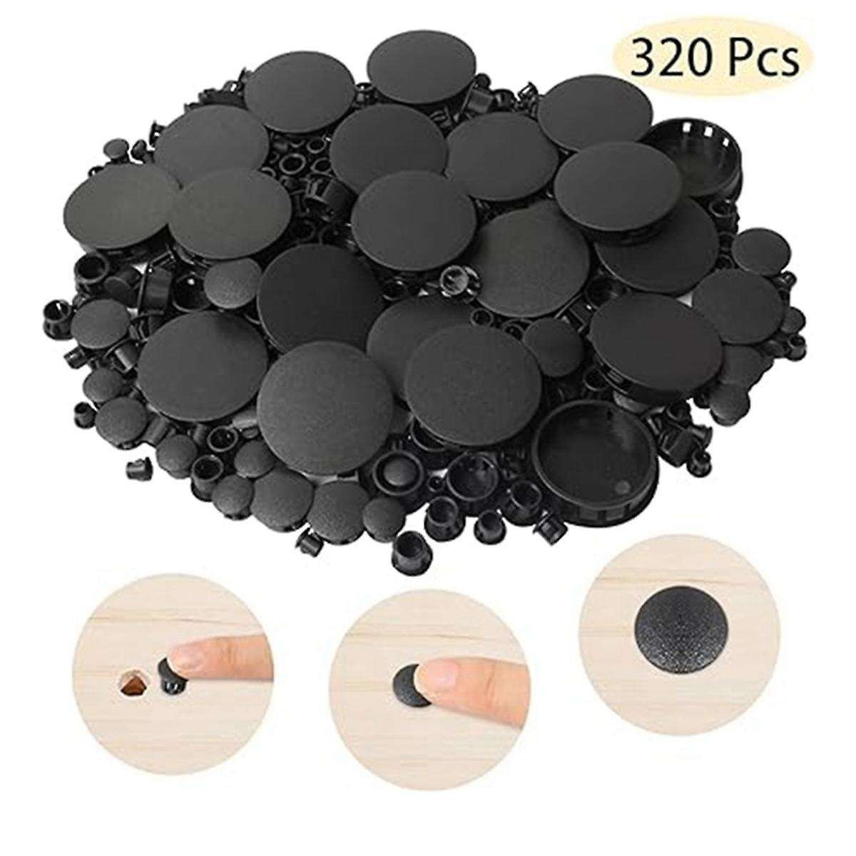 320 Plug Hole Plugs, Hole Cover Snap-in Keyhole Plugs, Panel Hole Plug Decorative Covers for Kitche