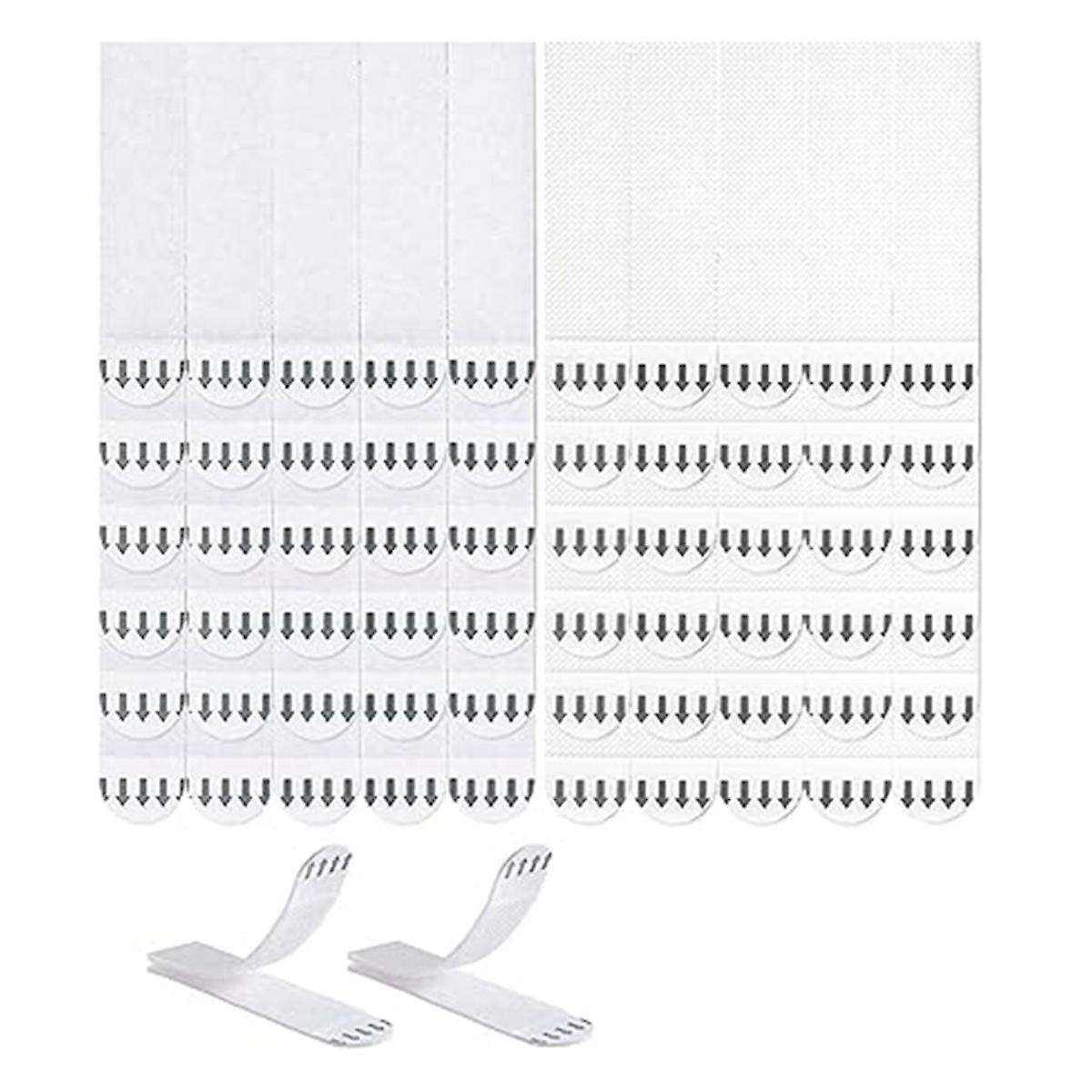 32 Pairs of Wall Adhesive Hooks, Traceless, Easy-To-Pull, Nail-Free Adhesive Stickers, Frame Hanging