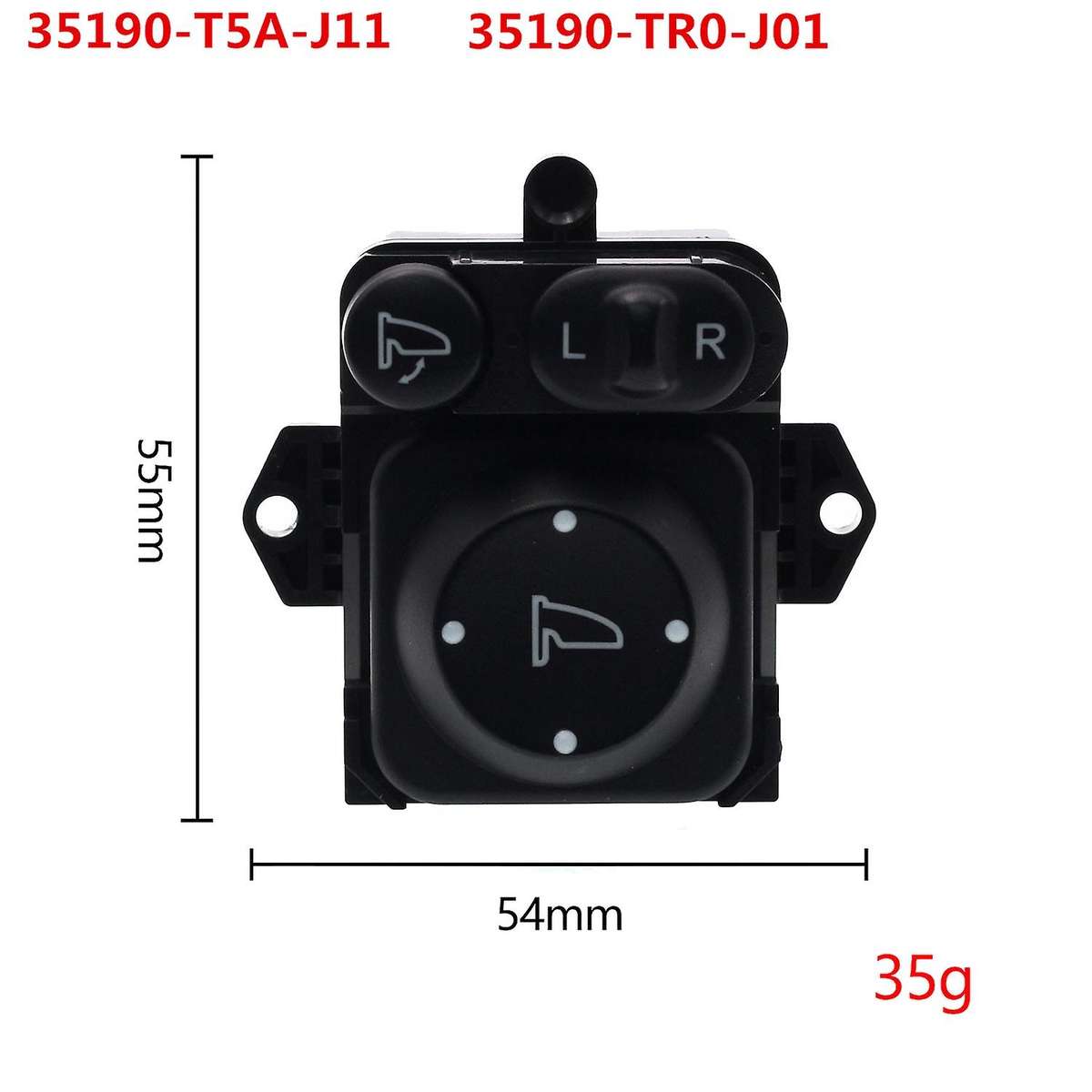 35190-T5A-J11 35190T5AJ11 Car Parts Exterior Side Mirror Control Switch Adjuster for Accord Odyssey