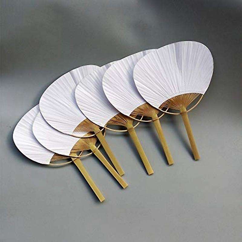 36 Pcs/lot Wedding White Paddle Fan for Wedding Decoration