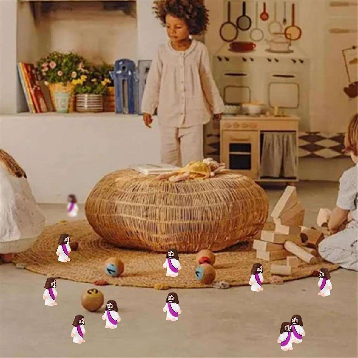 36PCS Mini Jesus Figurine Easter Decorations Jesus Toys Baby Jesus Figure Christ Religious Saviors J