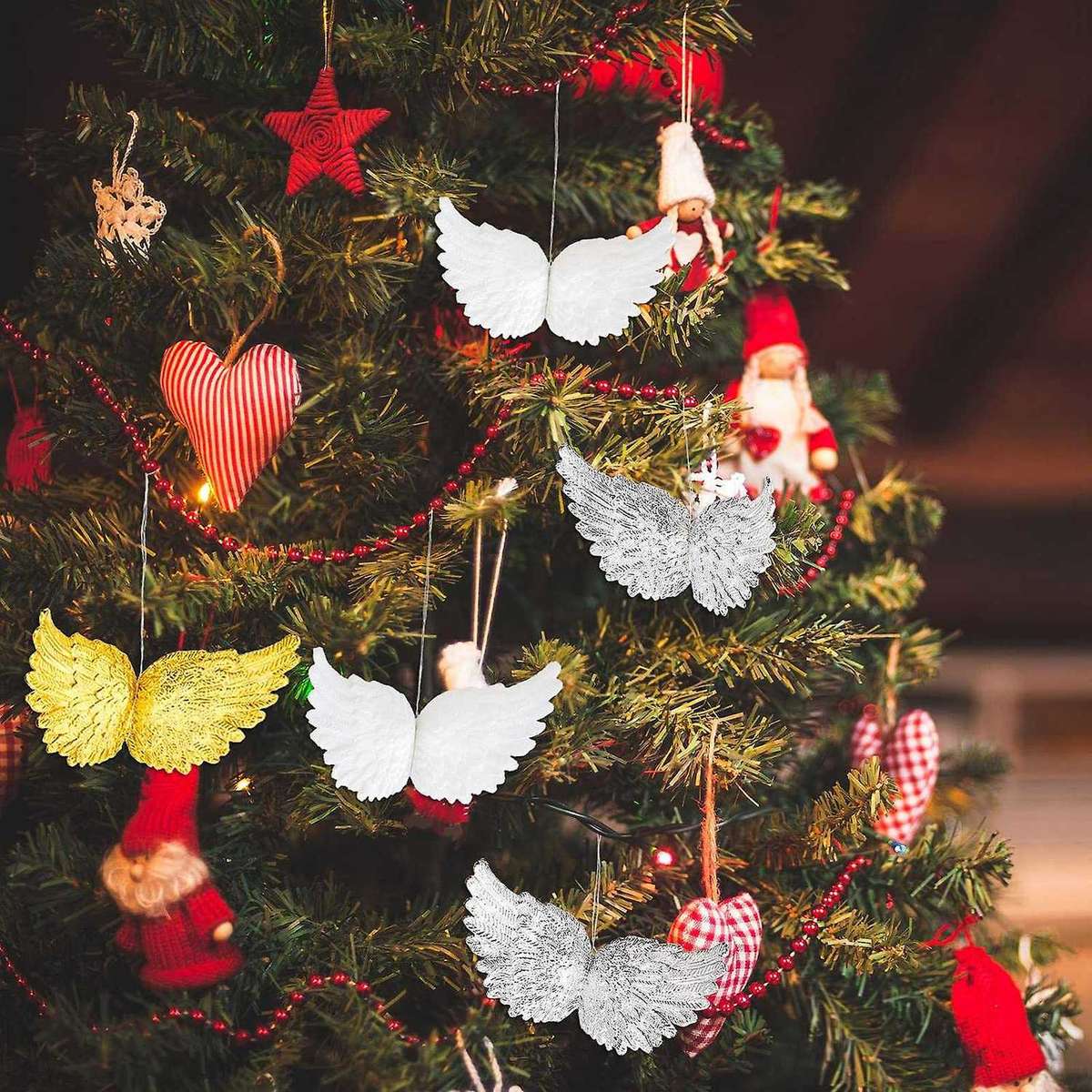 36Pcs Plastic for Crafts,Mini Angel Wing Ornament Patches, for Party Decor DIY Craft & Wedding Prop