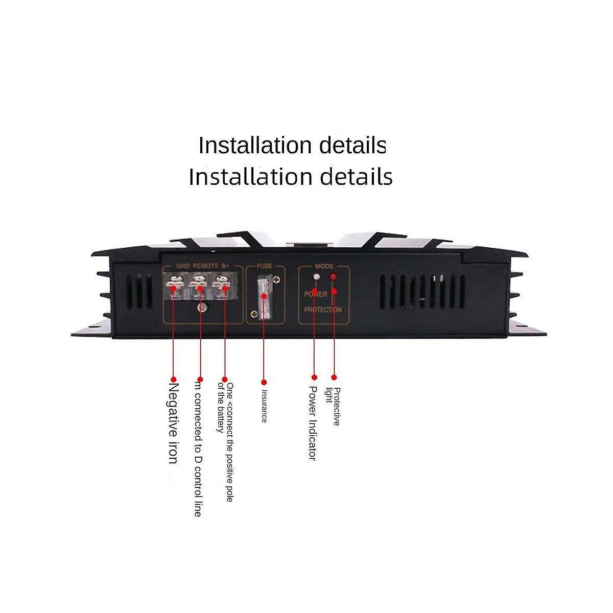 3800w High Power Car Sound Amplifier 2-channel Car 12v Amplifier Stereo Car Audio Receiver for Car A