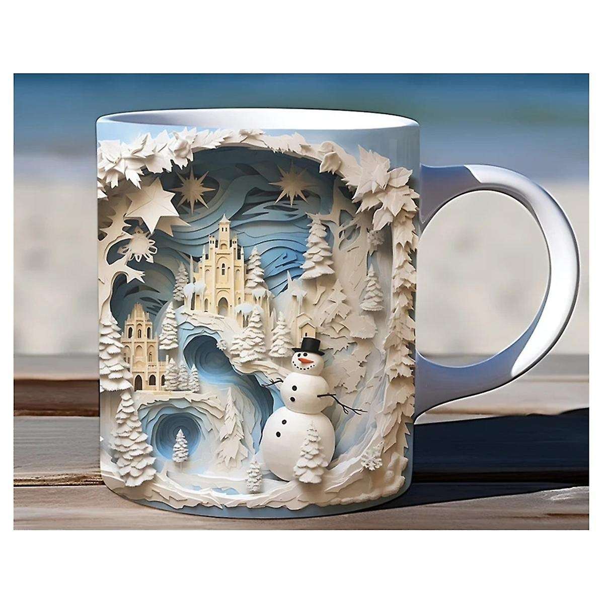 3d Coffee Mug, Design Multi- Ceramic Mug Novelty 11oz Coffee and Tea Mug for Women, Men