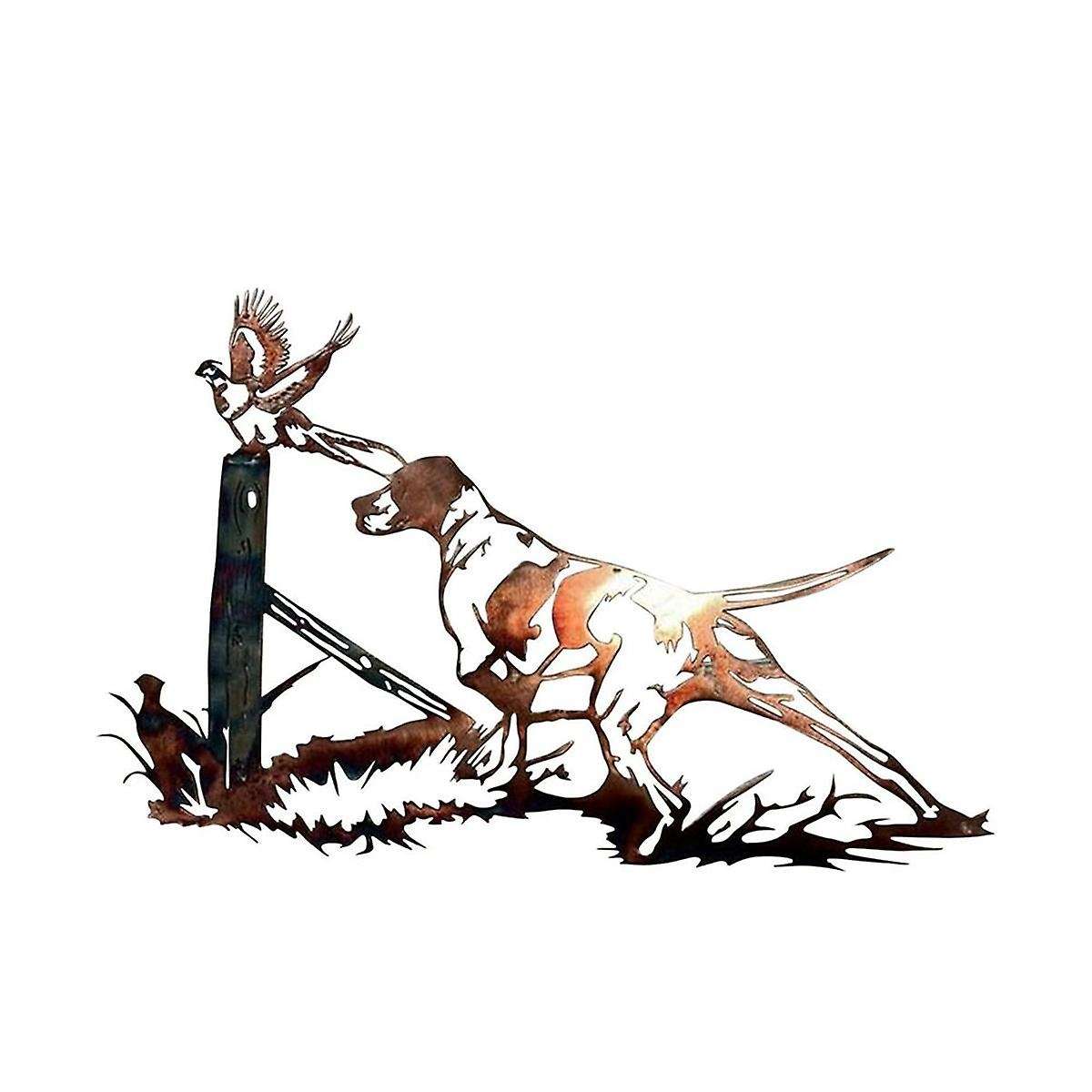 3d Metal Wall Decoration, Shoulder Artist's Wall Art Sculpture, Mallard Hunting & Trout Fishing Wall