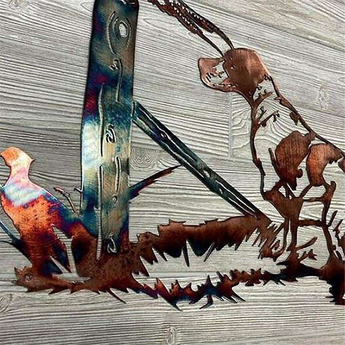 3d Metal Wall Decoration, Shoulder Artist's Wall Art Sculpture, Mallard Hunting & Trout Fishing Wall