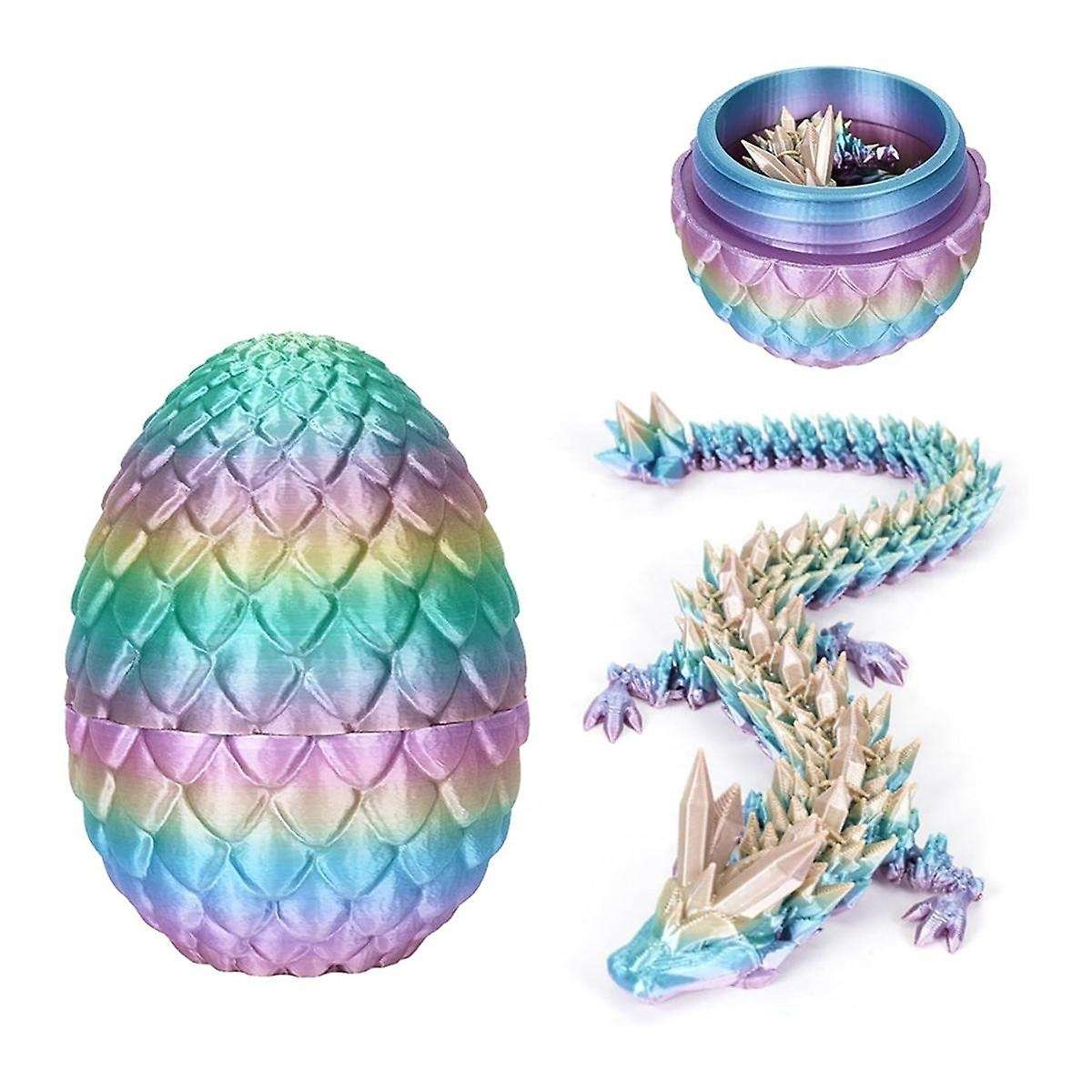 3D Printed Dragon Egg,Crystal Dragon Toys,Easter Eggs Dragon Crystal Dragon in Egg,Adults for Autism