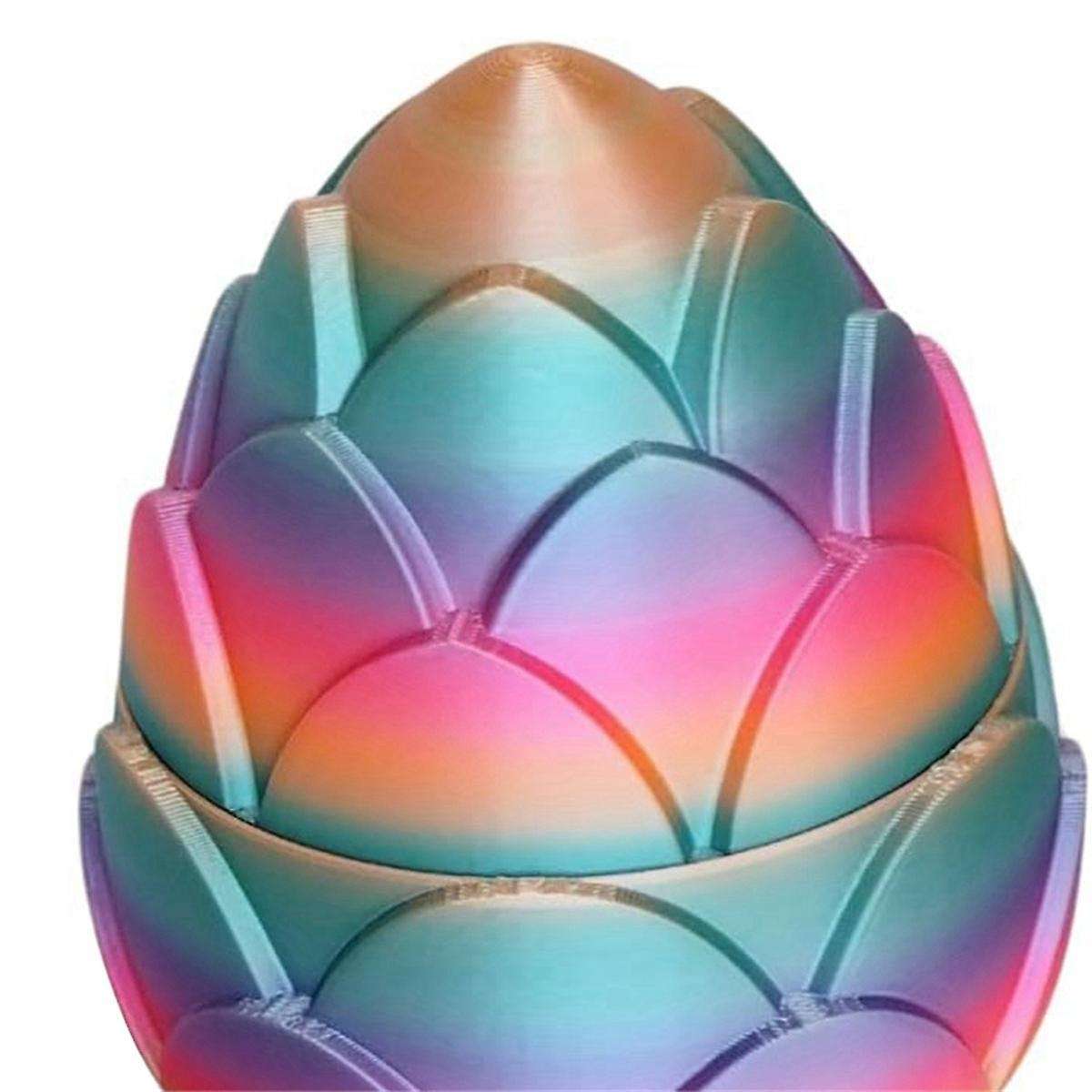 3D Printed Dragon Egg Toy with Fully Articulated Dragon Inside, Easter Egg,(Rose Dragon Egg- Pink)