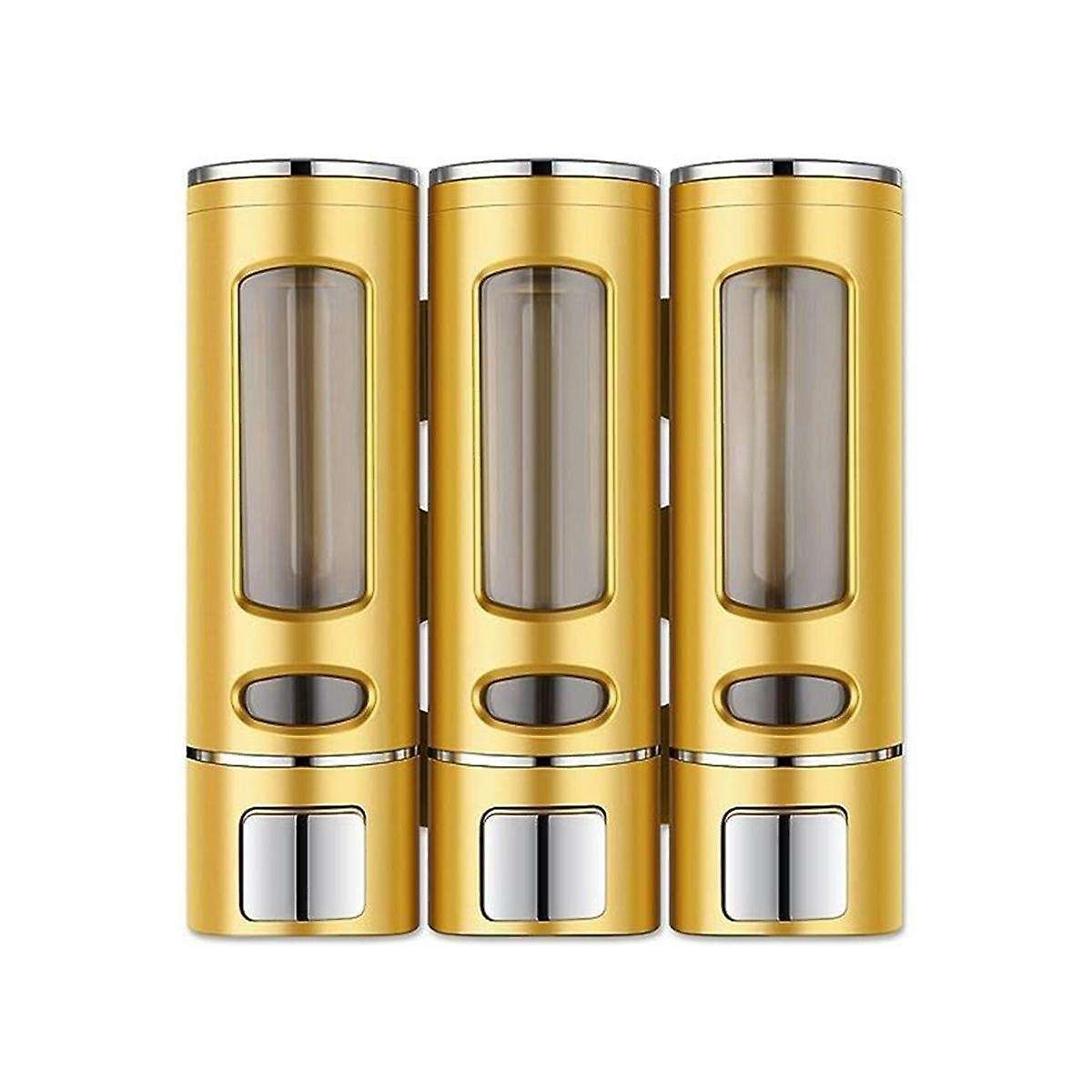 3-in-1 Room Wall Mounted Bathroom Shower Pump Dispenser Organizer 3-head Soap Dispenser Conditioner