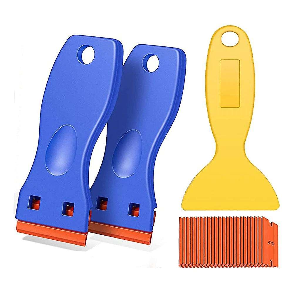 3pack Plastic Blades Scraper Tool Sticker Removal Scraper for Cleaning Adhesive Label Decal Glue Fr
