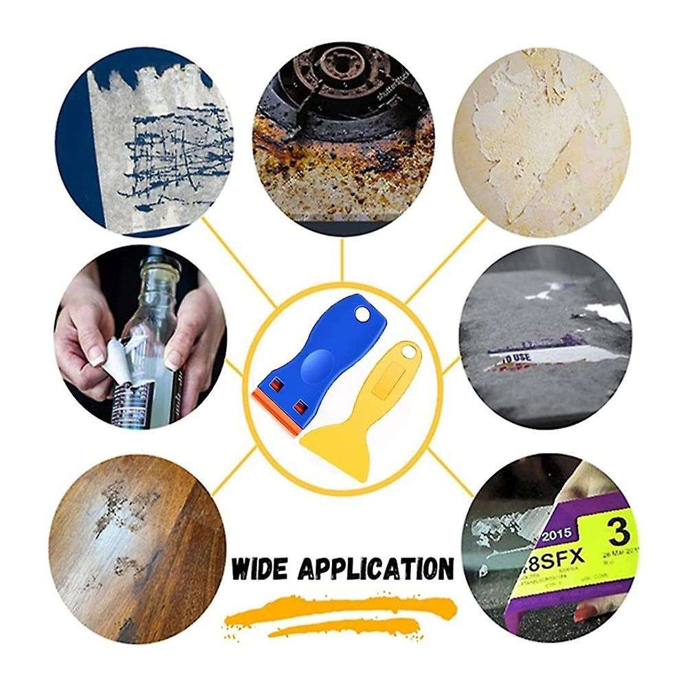 3pack Plastic Blades Scraper Tool Sticker Removal Scraper for Cleaning Adhesive Label Decal Glue Fr