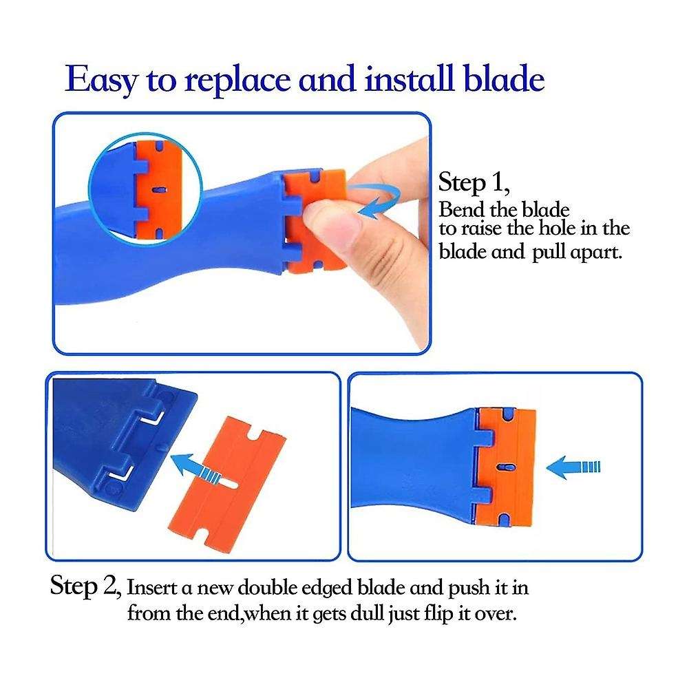 3pack Plastic Blades Scraper Tool Sticker Removal Scraper for Cleaning Adhesive Label Decal Glue Fr