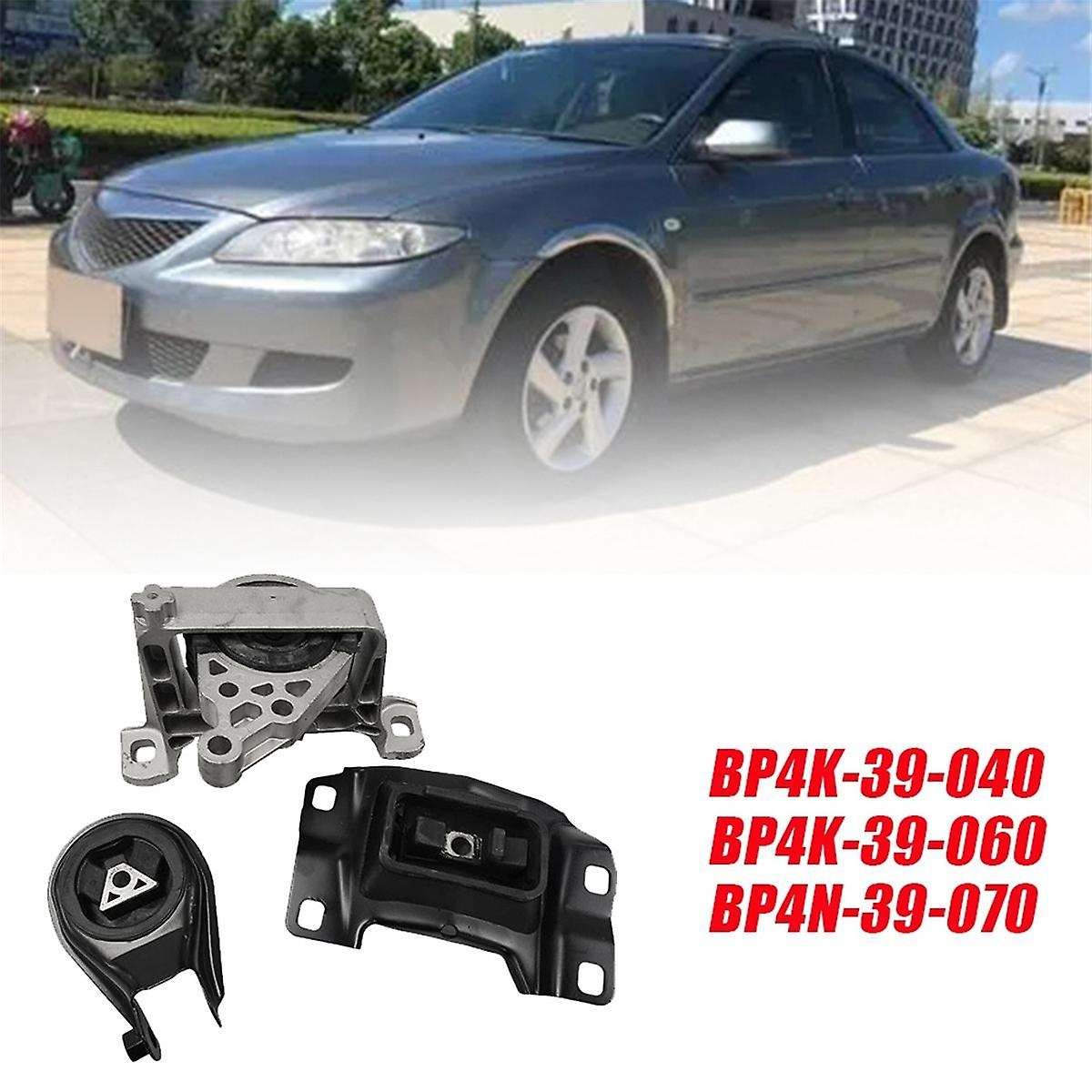3pcs Engine Mount Kit Bp4k-39-040 Bp4k-39-060 Bp4n-39-070 for (1.6) 2006-2003 Transmission Fixing Ru
