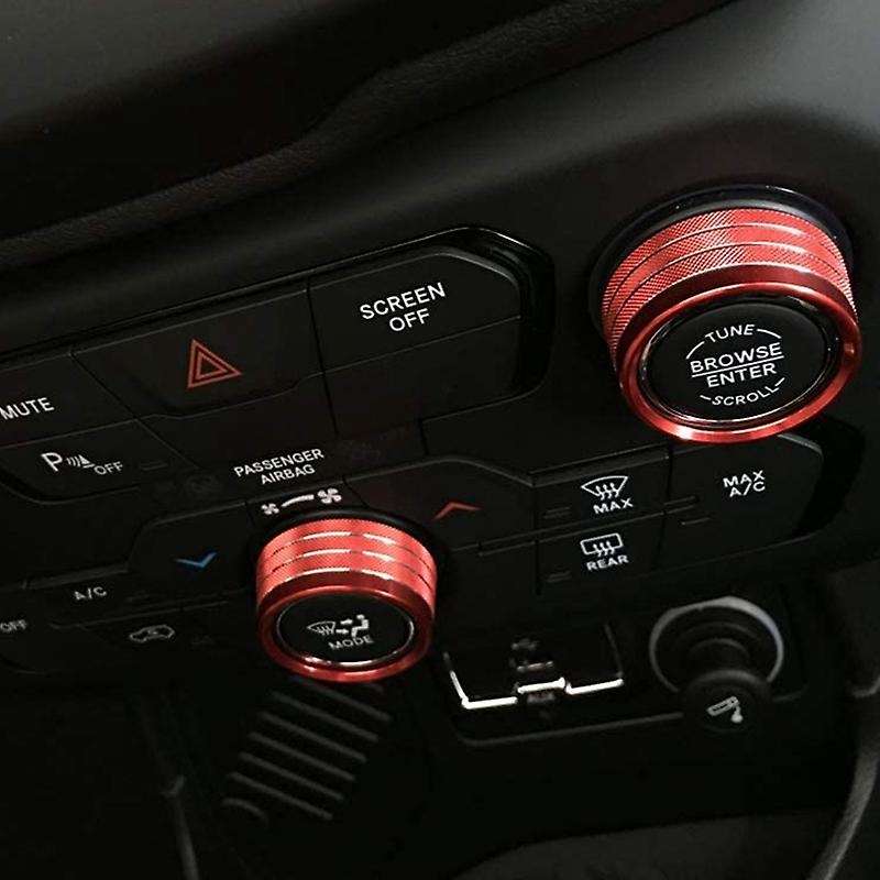 3Pcs Interior Accessories for 2018 2019 Air Conditioning Audio CD Adjustment Button Decoration Ring