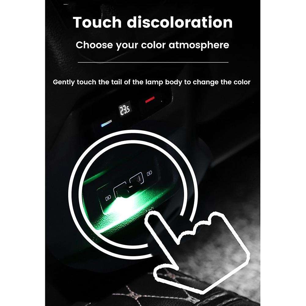 3pcs Mini Usb Led Car Light Auto Interior Atmosphere Light