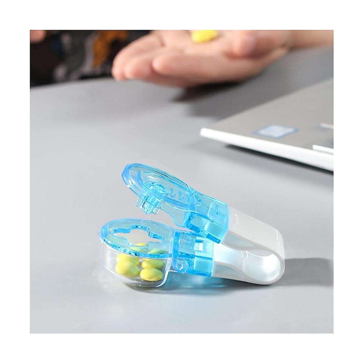 3Pcs Portable Pill Taker,Portable Pill Taker Remover, Pill Cutter,Tablet Dispenser,Portable No Conta