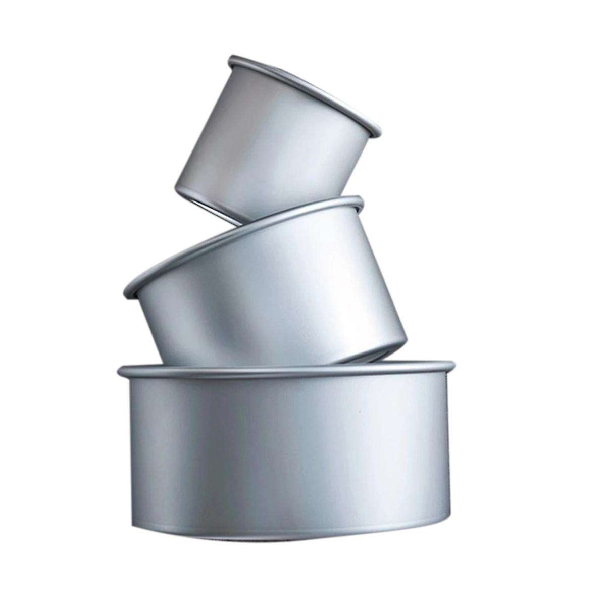 3Pcs/Set High Cake Mould Deepened Anode Live Bottom Mold Home Oven Baking Tool Cylindrical Cake Baki