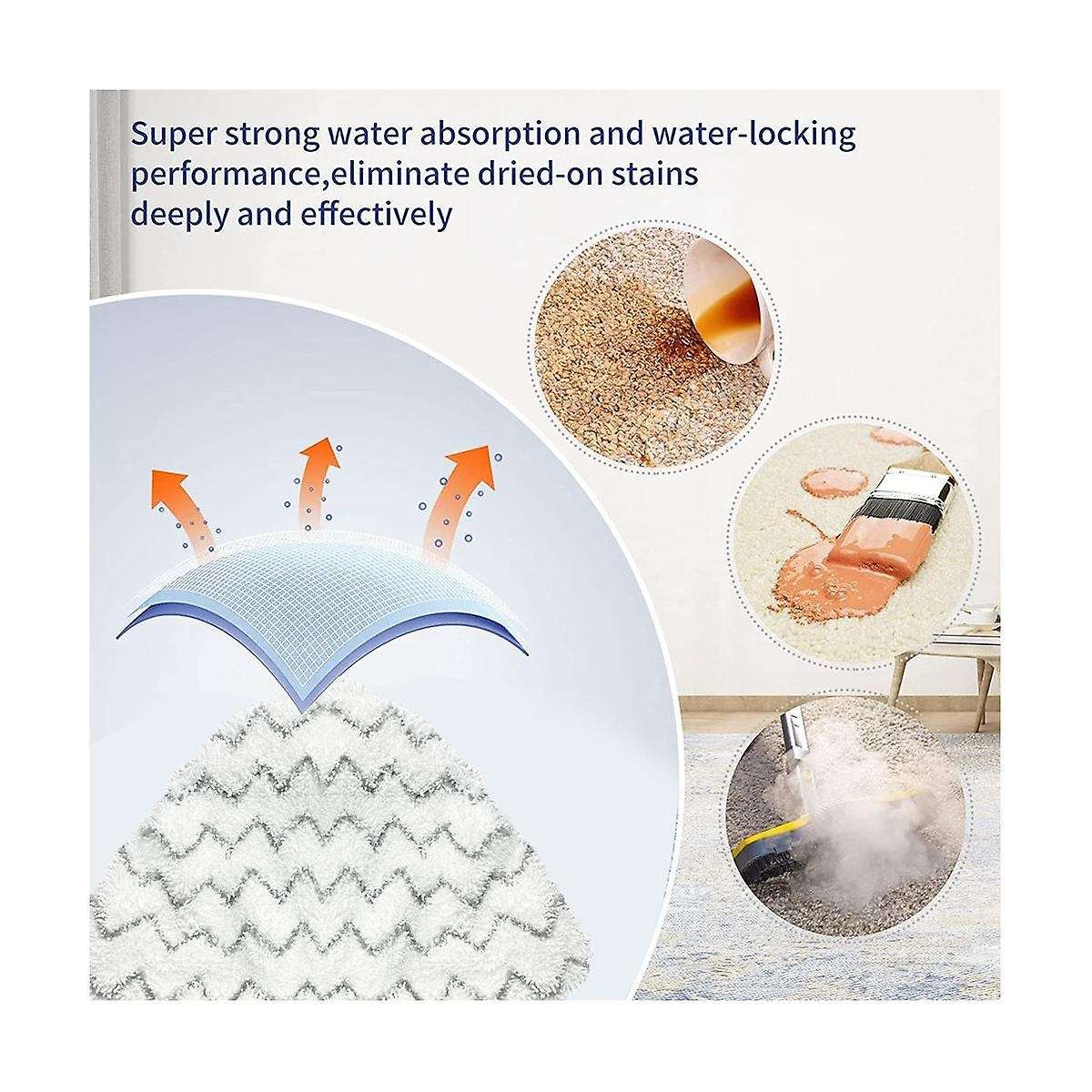3sets Mop Cloth for Poweredge 1544z 2078 20781 Vacuum Cleaner Mop Pads