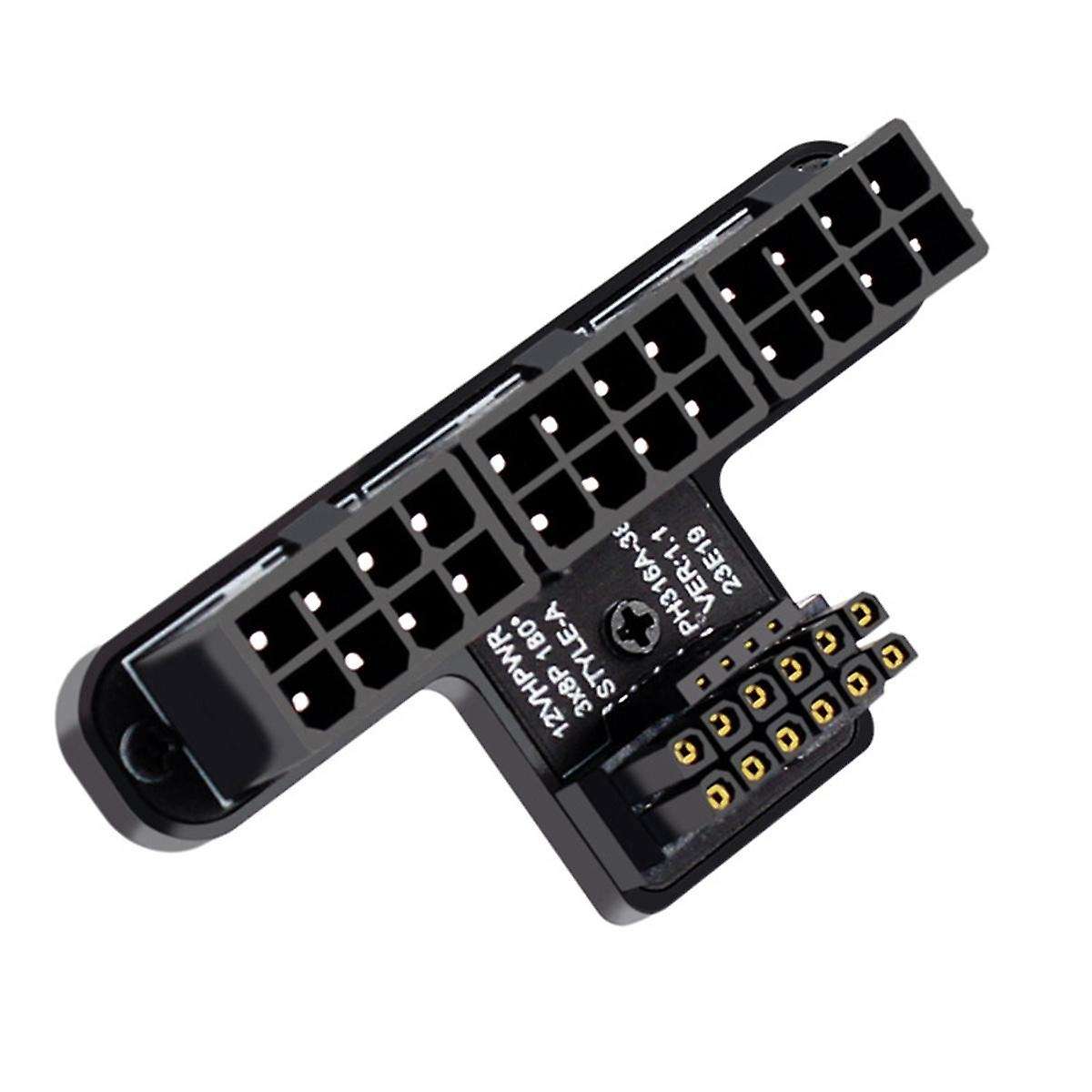 3X8P to 40 Series Graphics Card ATX 3.0 12V HPWR 12+4P 600W 180 Degree Power Steering Connector,Blac