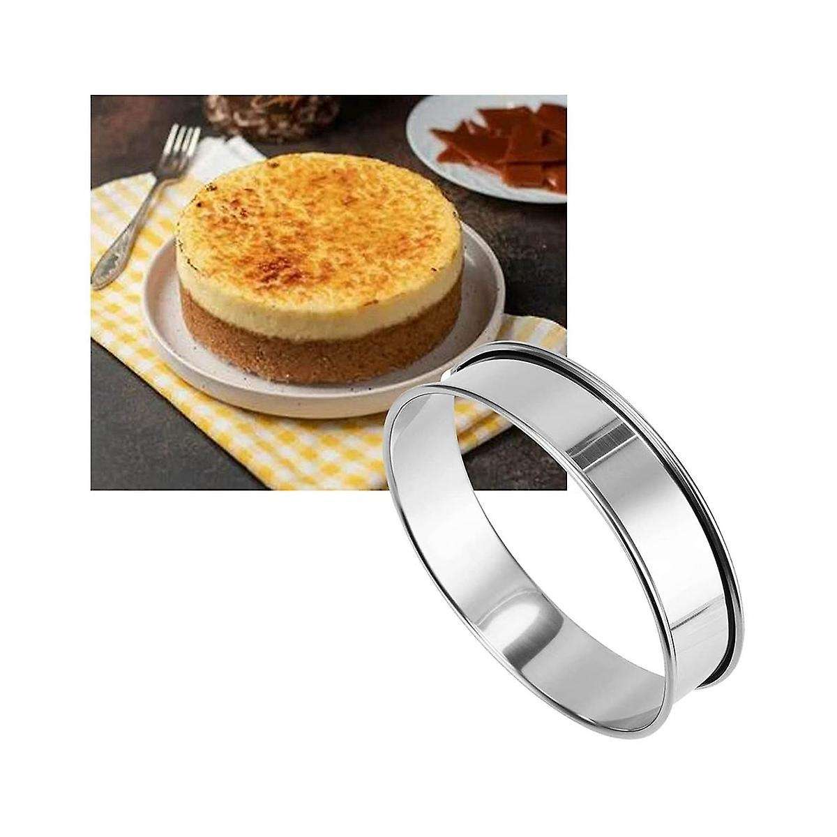 4 Inch Muffin Rings Crumpet Rings, 8pcs Stainless Steel Muffin Rings Molds Double Rolled Tart Rings