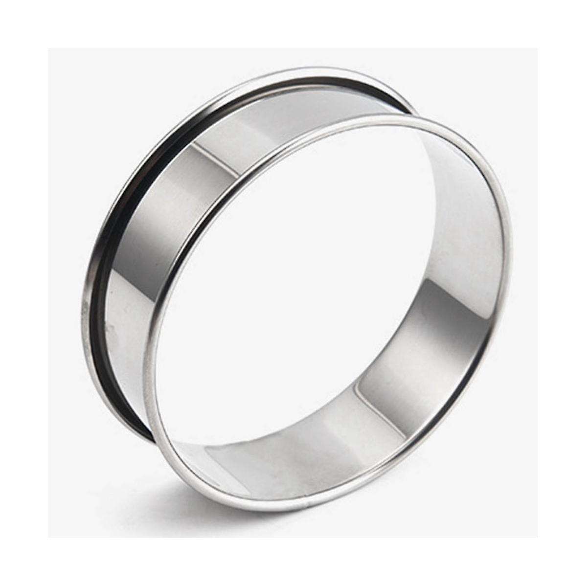 4 Inch Muffin Rings Crumpet Rings, 8pcs Stainless Steel Muffin Rings Molds Double Rolled Tart Rings