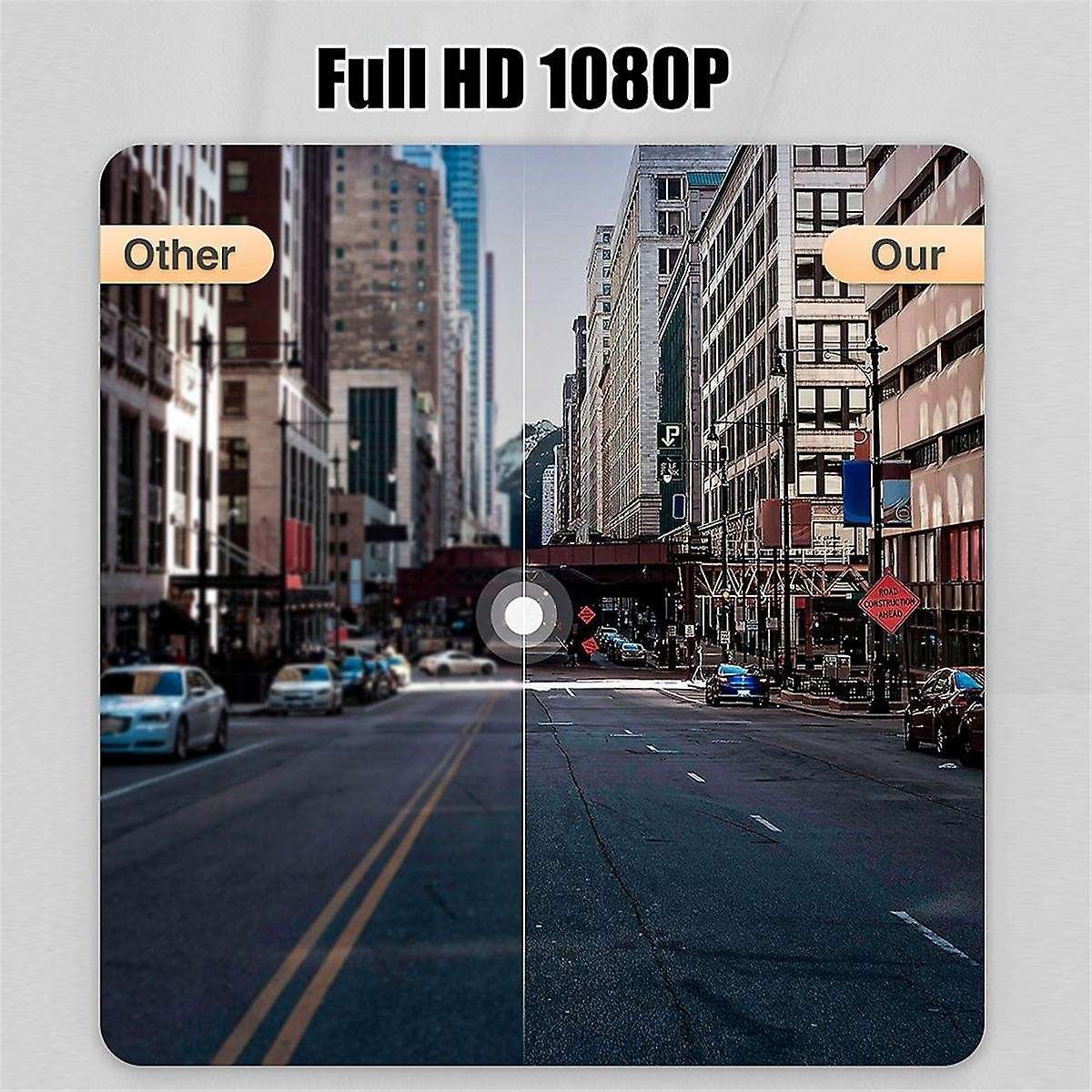 1080P Triple Lens Large Display Dash Cam with Rearview Cam