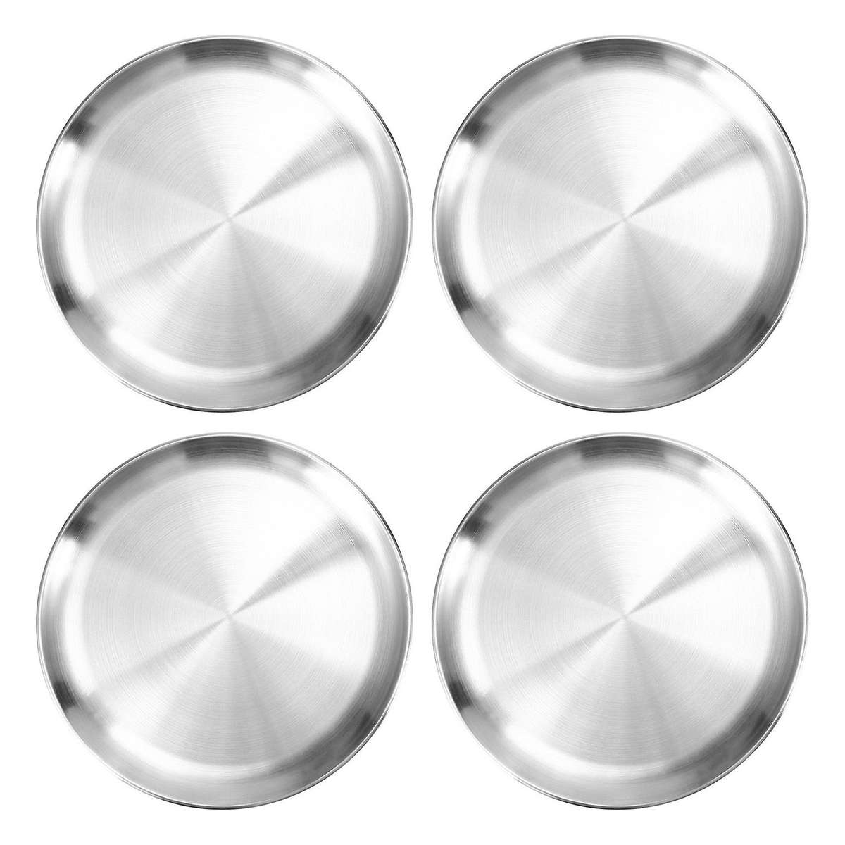 4 Pack 12 Inch Pizza Tray,Stainless Steel Pizza Baking Tray,Round Pizza Baking Sheet,for Baking Roa