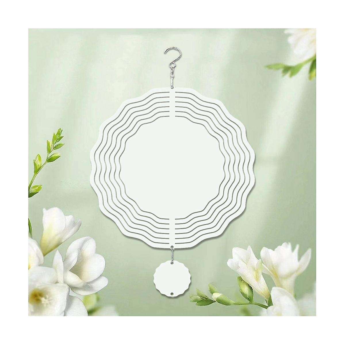 4 Pack 10 Inch Sublimation Wind Spinner Blanks 3d Wind Spinners for Yard and Ornaments Hanging Deco