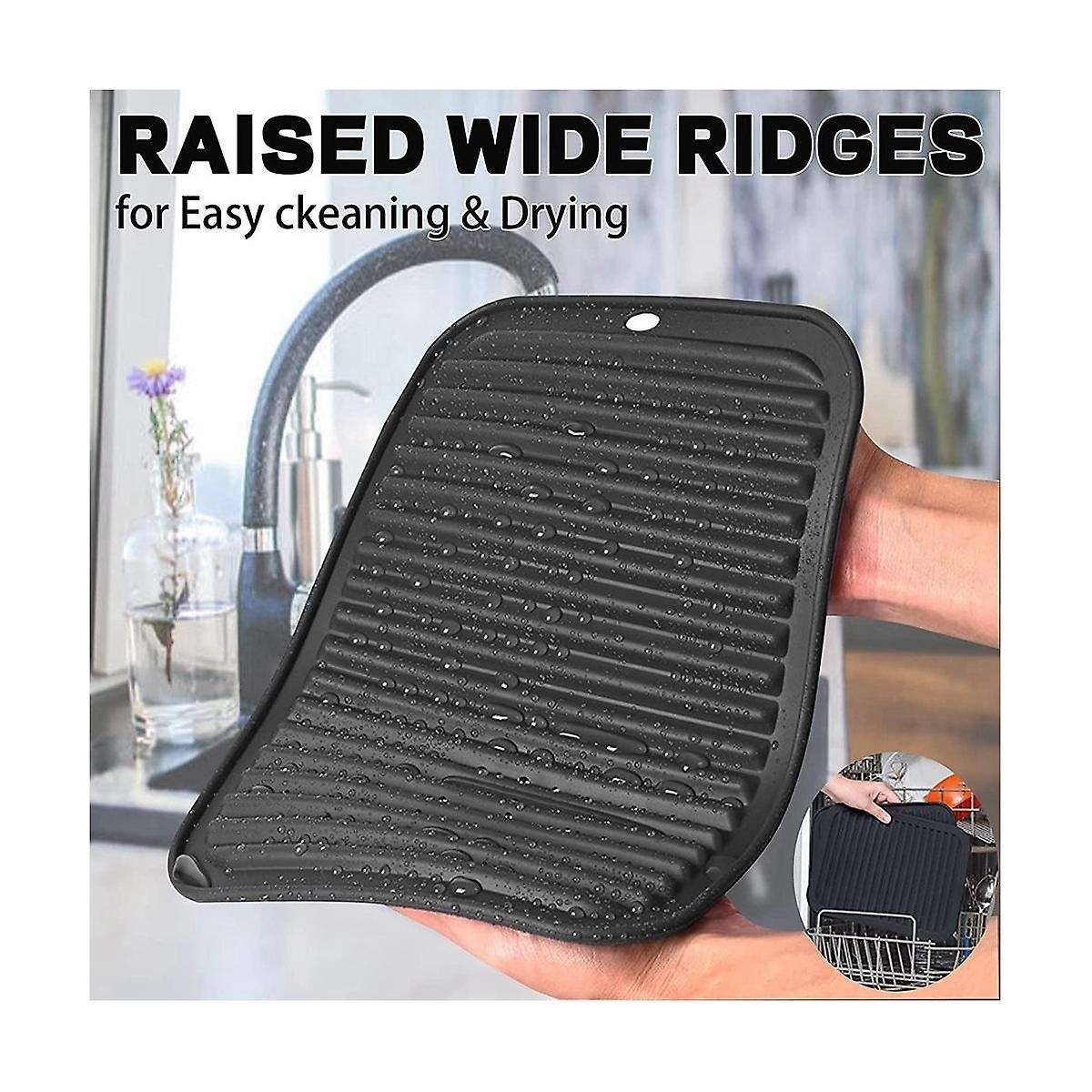 4 Pack Silicone Trivet Mats, Silicone Pot Holders for Kitchen Counter, Heat Resistant, Anti , Easy