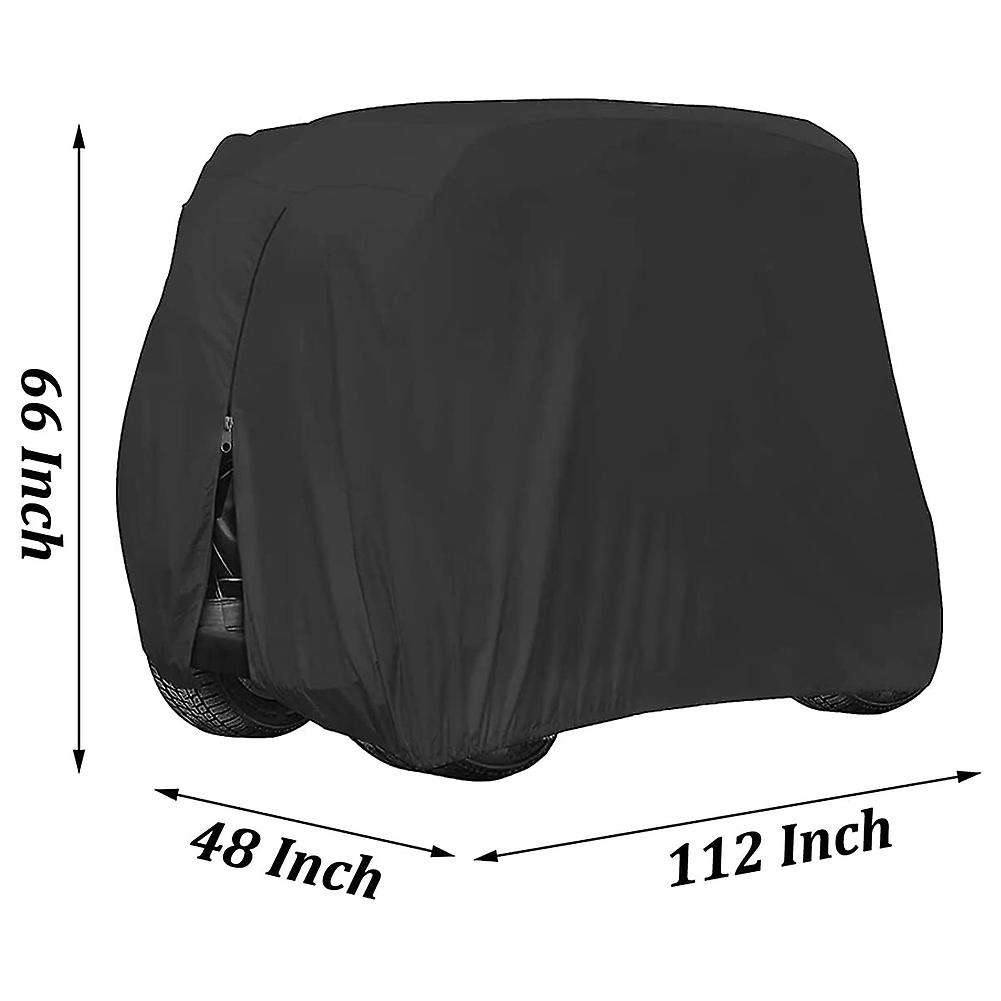4 Passenger Golf Cart Cover 210D Waterproof Sunproof Dustproof Rain Cover for EZ GO Club Car