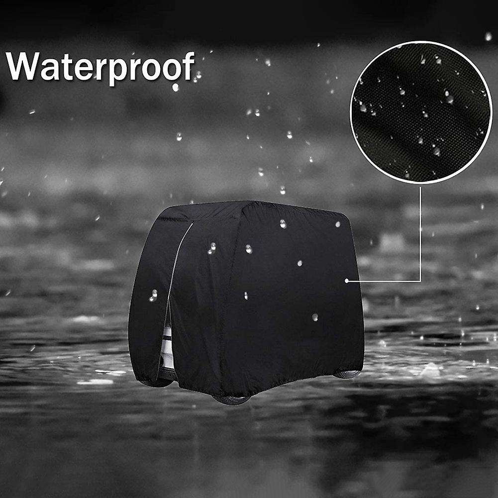 4 Passenger Golf Cart Cover 210D Waterproof Sunproof Dustproof Rain Cover for EZ GO Club Car