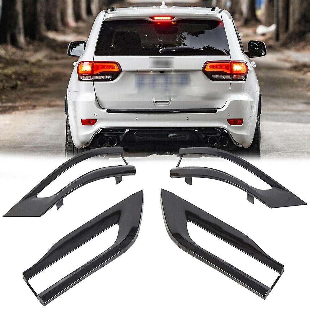 4 Pcs Bright Black Tail Light Trim Bezel Kit Lower Tail Lamp Tail Lamp Bezels Fit for 14-16 Grand
