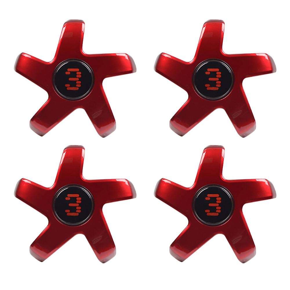 4 Pcs for Model 3 Wheel Hub Center Cover Car Wheel Protective Cover Decorative Cover for Black+Red