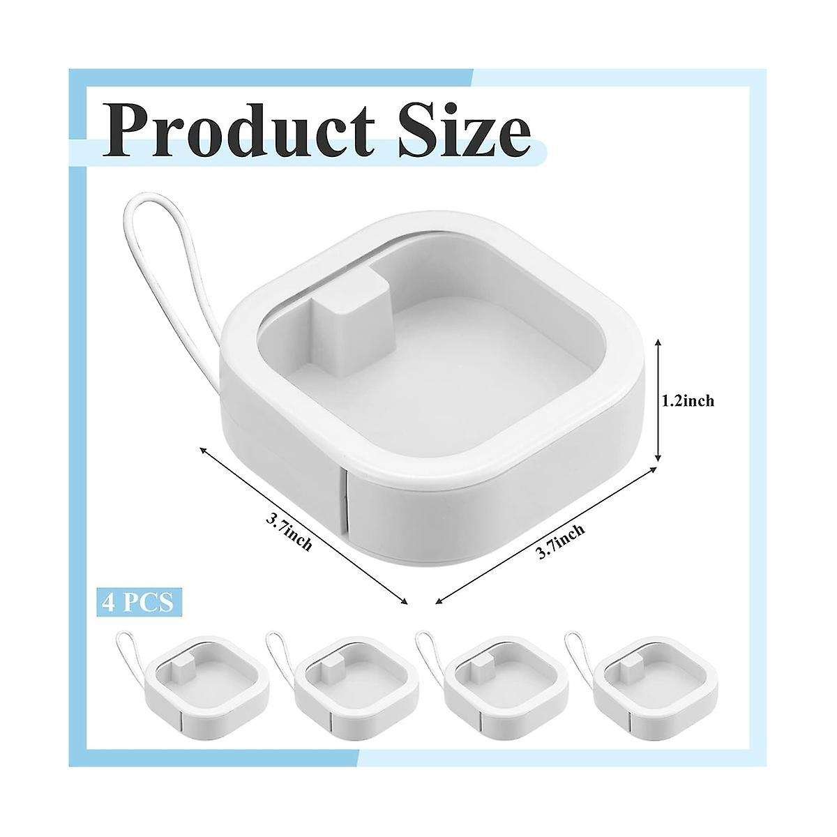 4 Pcs Hair Tie Organizer Portable Hair Accessory Storage Containers Stackable Hair Tie Holder Pin Co