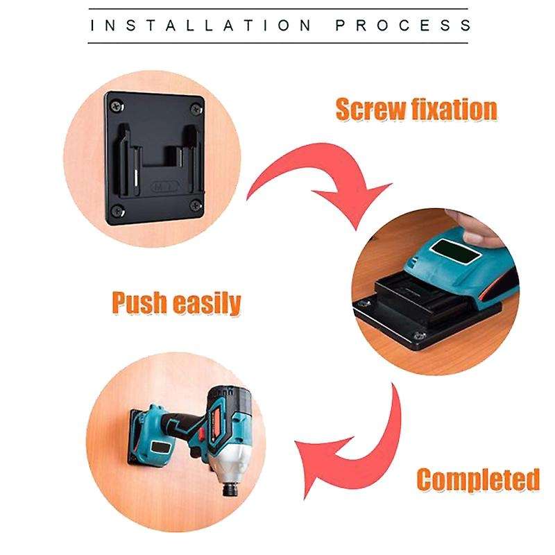 4 Pcs Holder Mount Brackets Hook Storage Rack Organizer Fixing Devices for 18v Drill