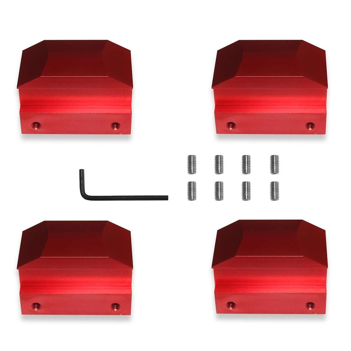 4 PCS Jack Pad Adapter Billet Anodized Jacking Lifting Pad Plastic Steel for 6Th Gen 2016-2018