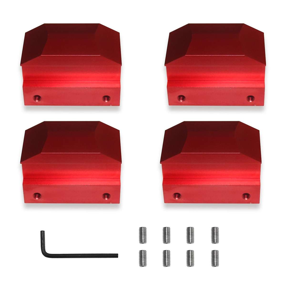 4 PCS Jack Pad Adapter Billet Anodized Jacking Lifting Pad Plastic Steel for 6Th Gen 2016-2018