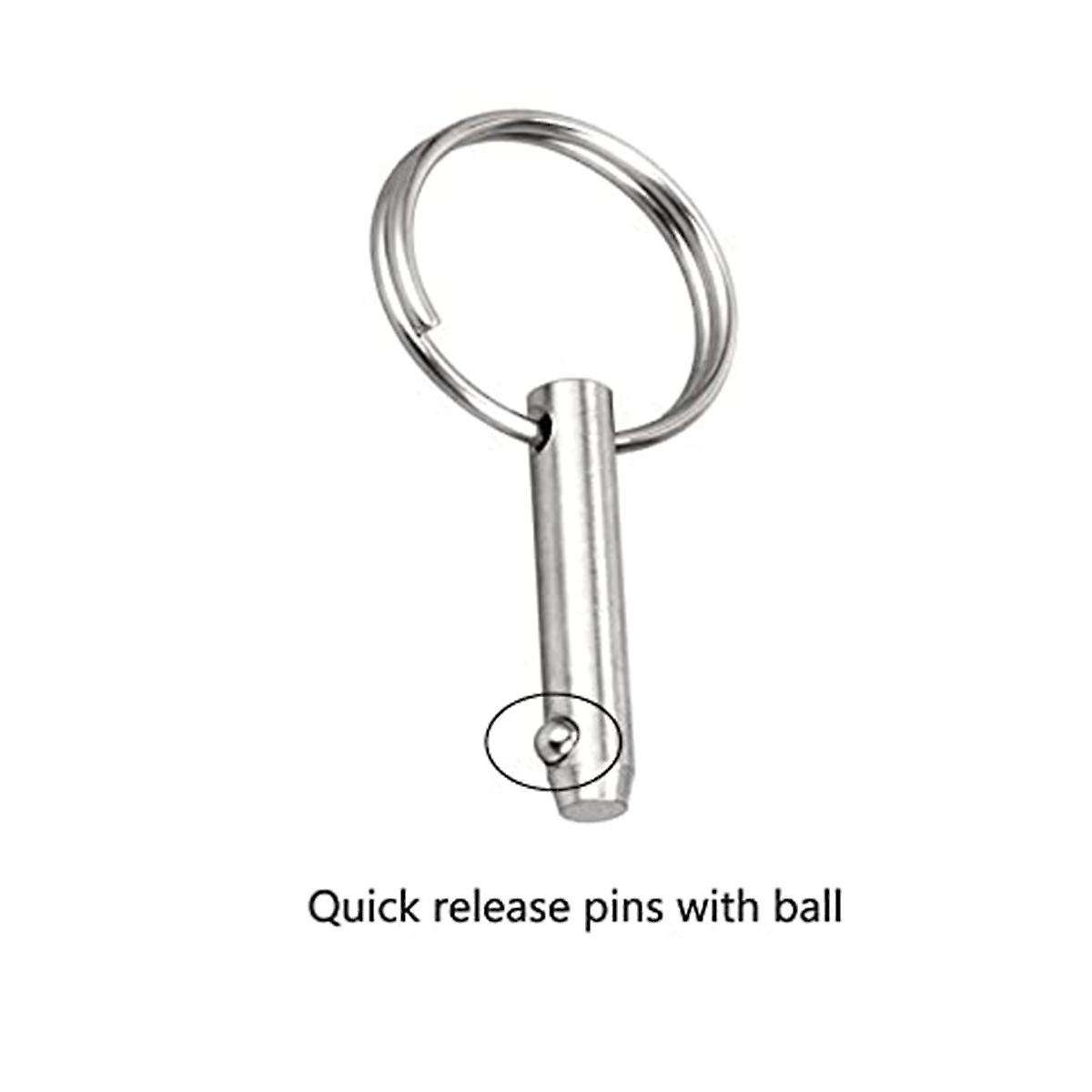 4 Pcs Quick Release Pins Bimini Top Pins, Diameter 1/4in(6.3mm),overall Length 2.56inch(65mm),marin