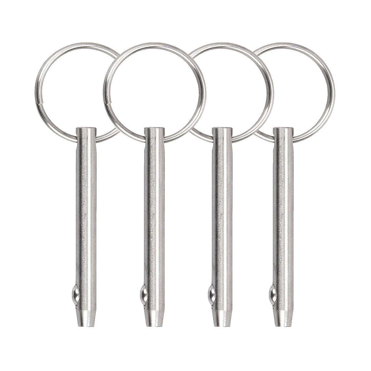 4 Pcs Quick Release Pins Bimini Top Pins, Diameter 1/4in(6.3mm),overall Length 2.56inch(65mm),marin