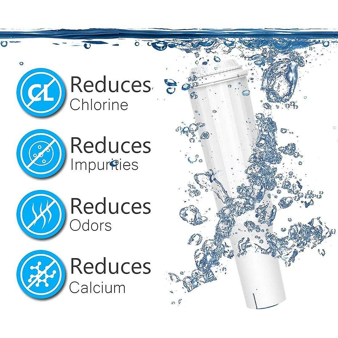 4 Pieces Filter for White,Coffee Water Filter for Impressa E8 Fully Automatic Coffee Machines