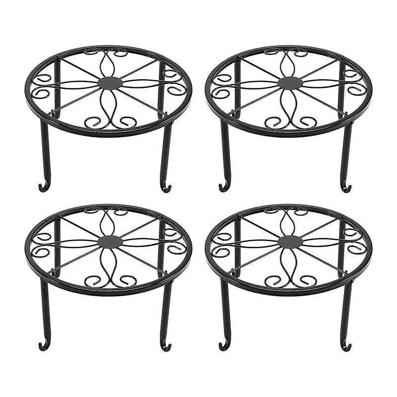 4 Pieces Of Plant Stand Indoor and Outdoor Metal Rust-proof Plant Stand, Classic Flower Pot Stand-b