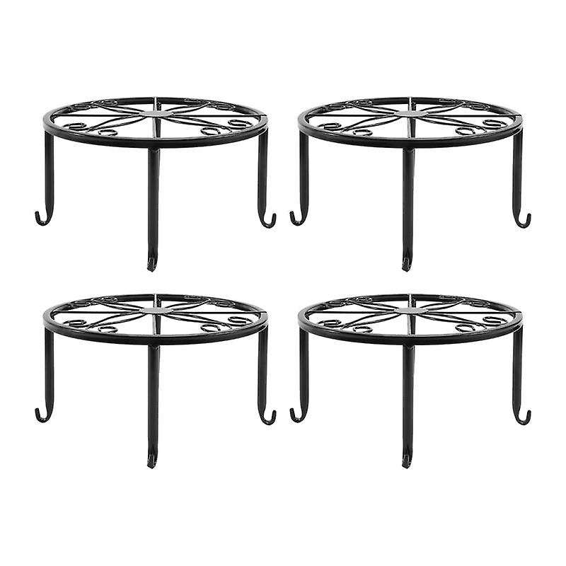 4 Pieces Of Plant Stand Indoor and Outdoor Metal Rust-proof Plant Stand, Classic Flower Pot Stand-b