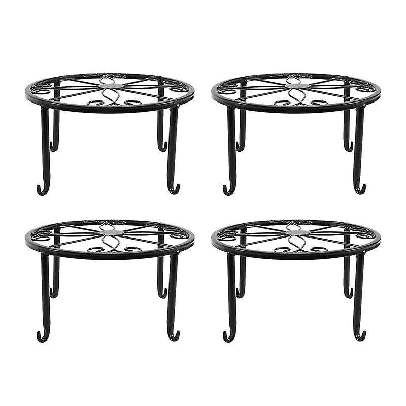 4 Pieces Of Plant Stand Indoor and Outdoor Metal Rust-proof Plant Stand, Classic Flower Pot Stand-b