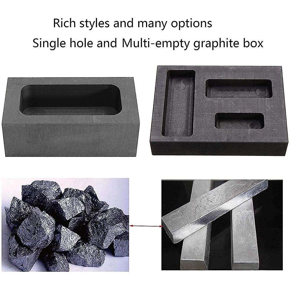 4 Pieces Graphite Embedded Mold Stirring Rod Set 5 in 1 Graphite Casting Mold Coin Combination Metal