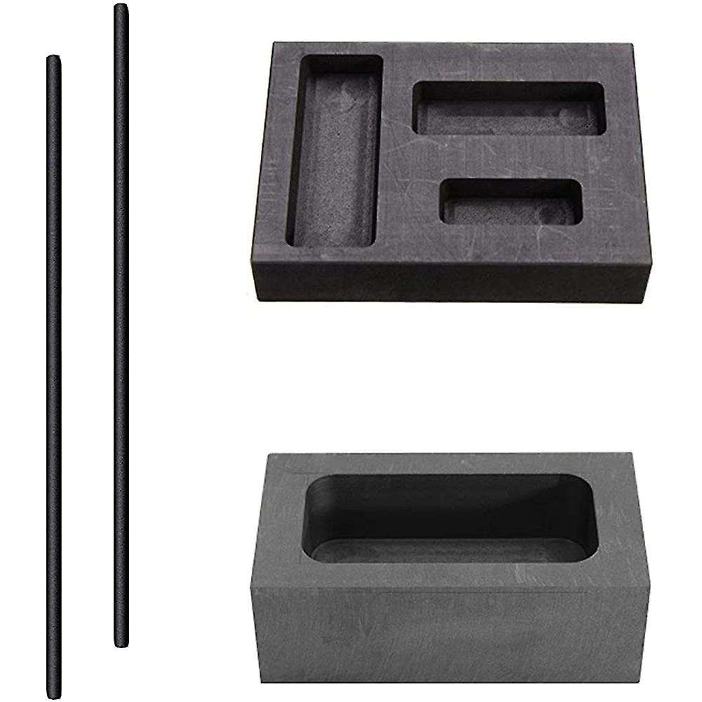 4 Pieces Graphite Embedded Mold Stirring Rod Set 5 in 1 Graphite Casting Mold Coin Combination Metal