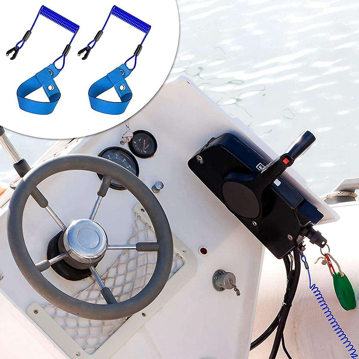 4 Pieces Outboard Lanyard Universal Outboard Switch Keys Universal Safety Boat Motor Outboard Engine