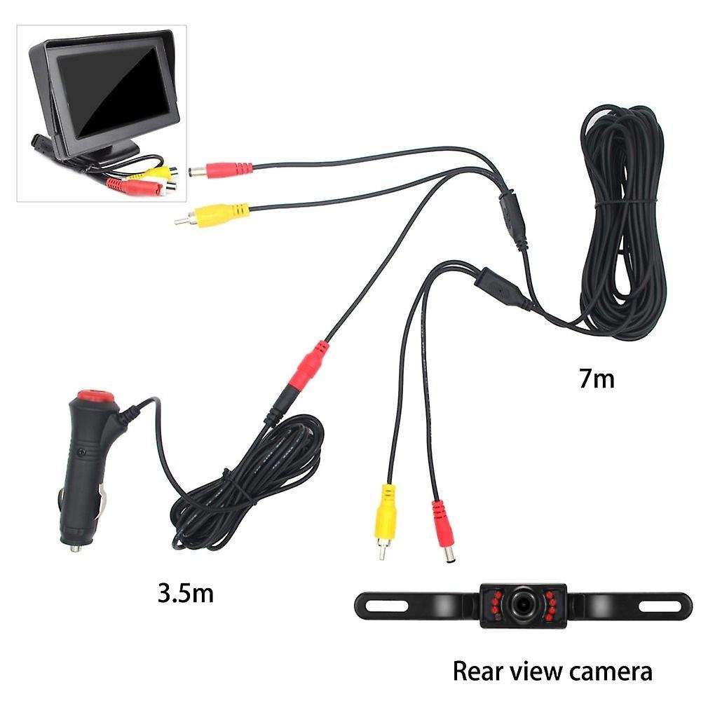 4.3 inch Car Vehicle Rearview Mirror Monitor CMOS License Plate Backup Parking Reverse Camera with N