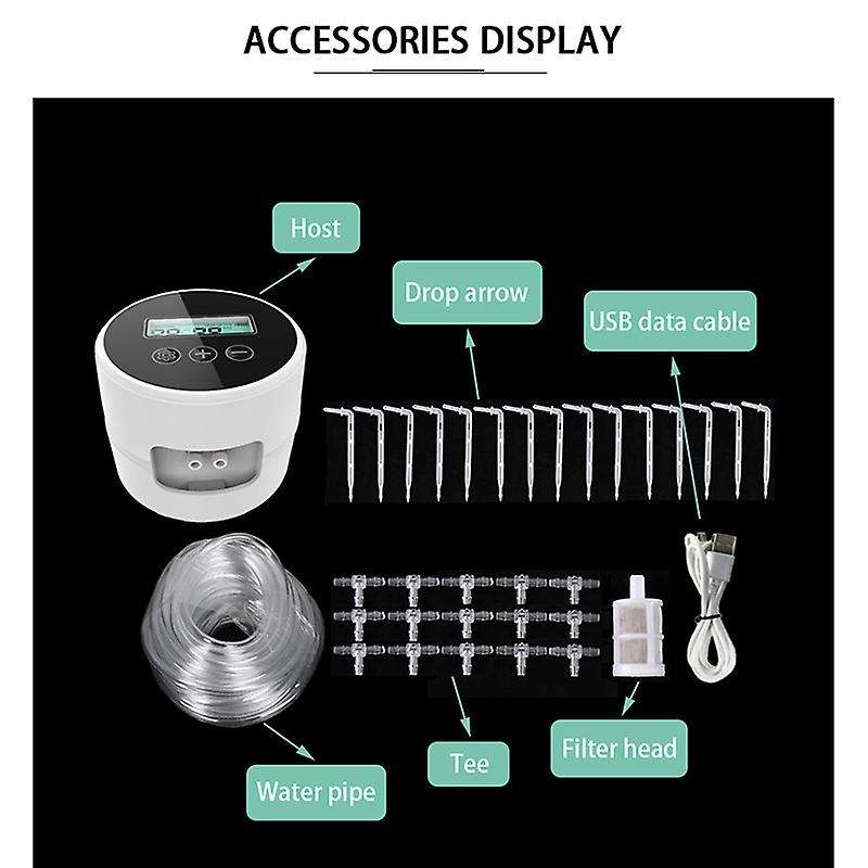 44Pcs Single Pump Automatic Watering Device Timer Intelligent Drip Irrigation System Set Garden Self