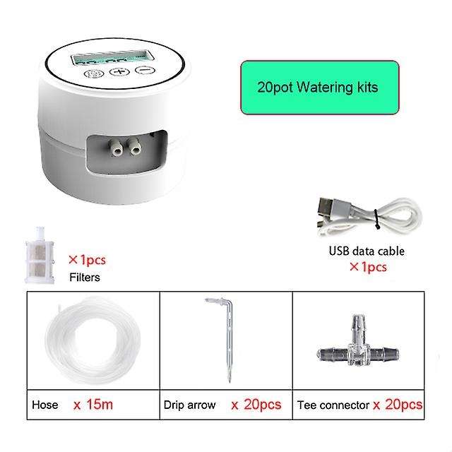 44Pcs Single Pump Automatic Watering Device Timer Intelligent Drip Irrigation System Set Garden Self